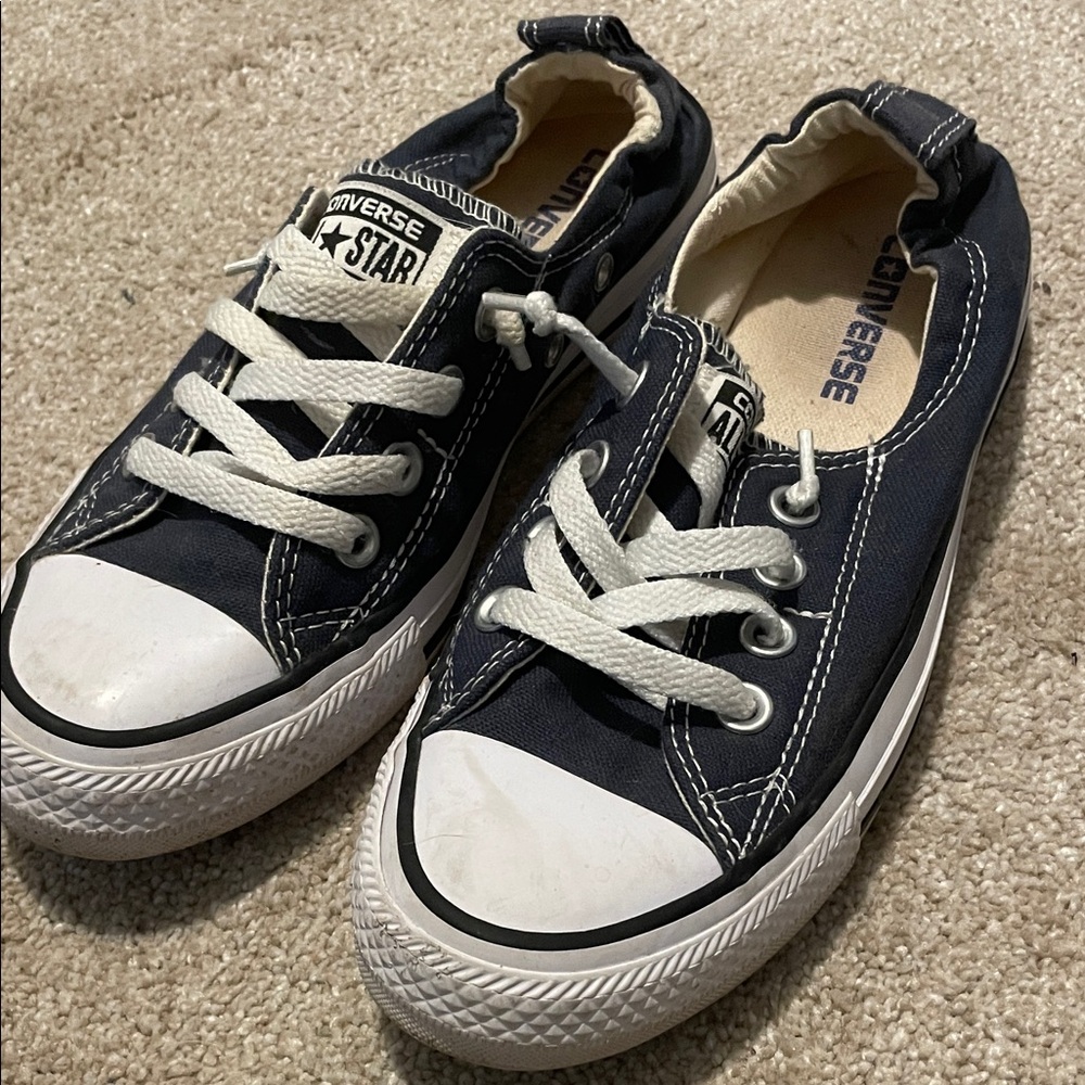 Converse Slip On Navy Canvas Sneakers